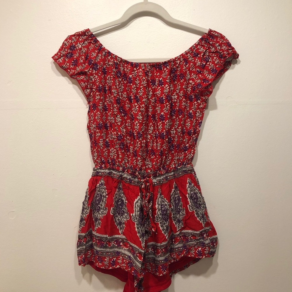 Janse Boho Red Romper
